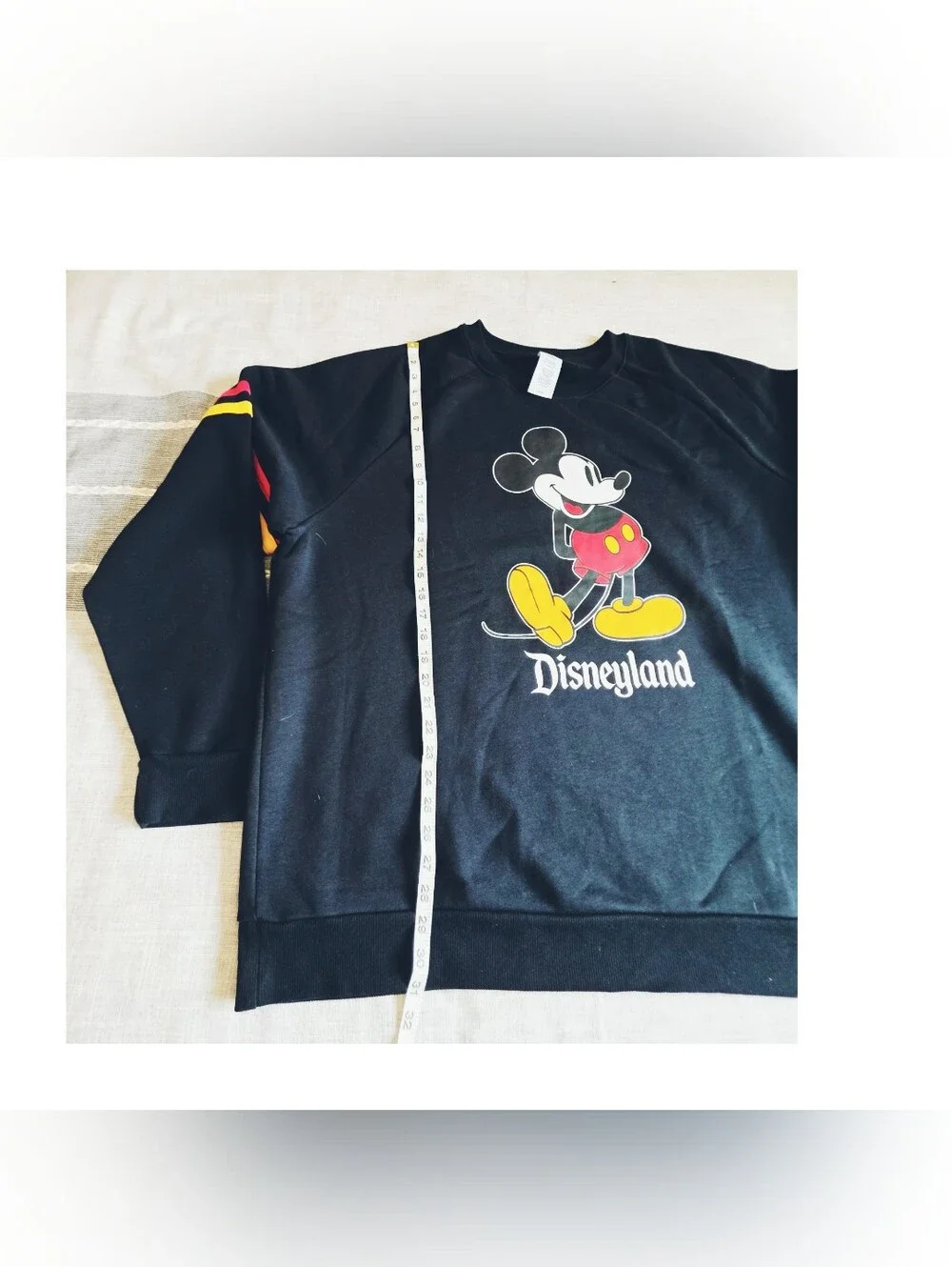Disney Black Mickey Mouse Sweatshirt with Red, Yellow & Pink Accents | 3XL